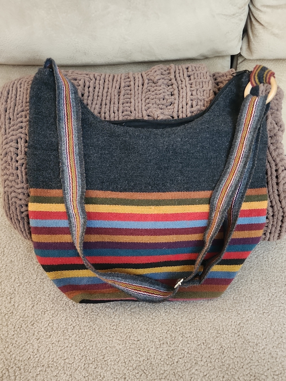 Striped Purse